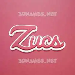 zucs in Red Scribble style - 3D name wallpaper