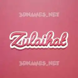 zulaihat in Red Scribble style - 3D name wallpaper