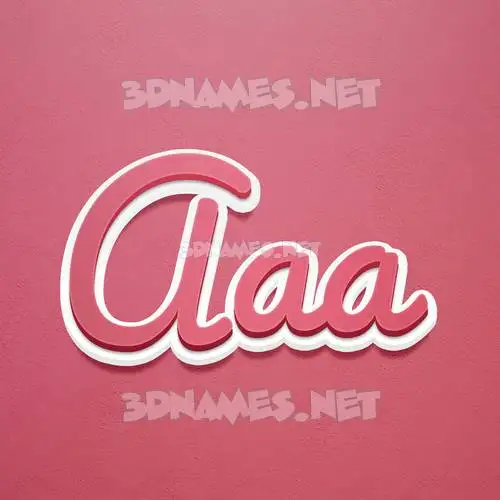 aaa in Red Scribble style - 3D name wallpaper