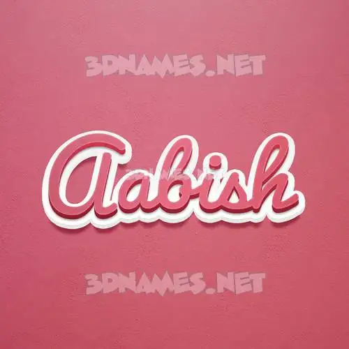 aabish in Red Scribble style - 3D name wallpaper