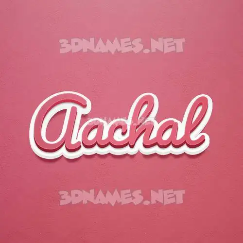 aachal in Red Scribble style - 3D name wallpaper