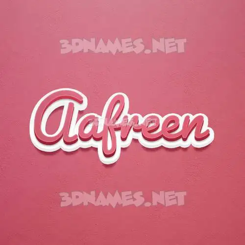 aafreen in Red Scribble style - 3D name wallpaper