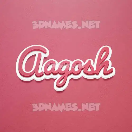 aagosh in Red Scribble style - 3D name wallpaper