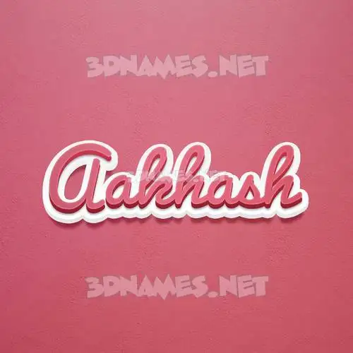 aakhash in Red Scribble style - 3D name wallpaper