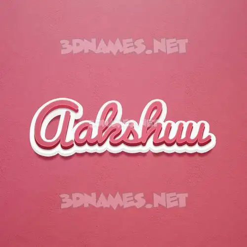 aakshuu in Red Scribble style - 3D name wallpaper