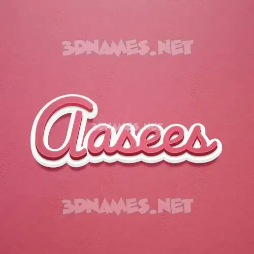 aasees in Red Scribble style - 3D name wallpaper
