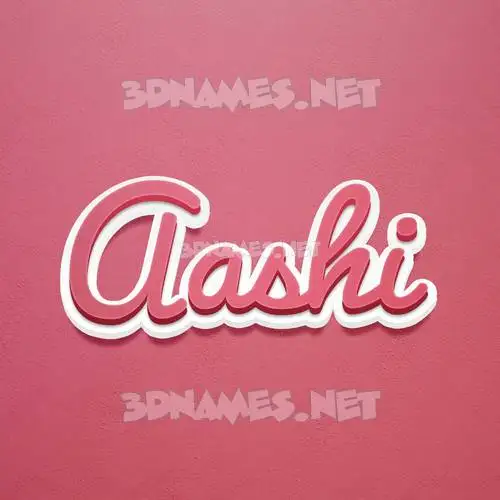 aashi in Red Scribble style - 3D name wallpaper