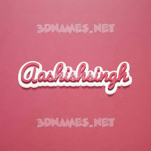 aashishsingh in Red Scribble style - 3D name wallpaper