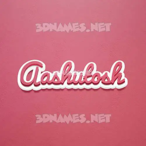 aashutosh in Red Scribble style - 3D name wallpaper