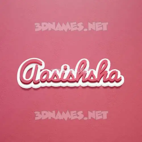 aasishsha in Red Scribble style - 3D name wallpaper