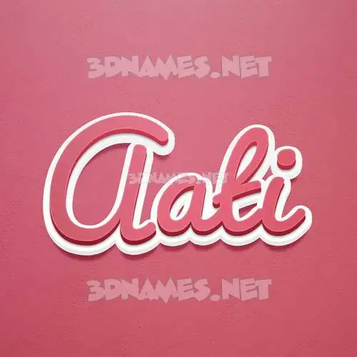 aati in Red Scribble style - 3D name wallpaper