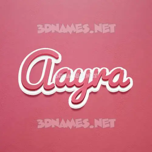 aayra in Red Scribble style - 3D name wallpaper