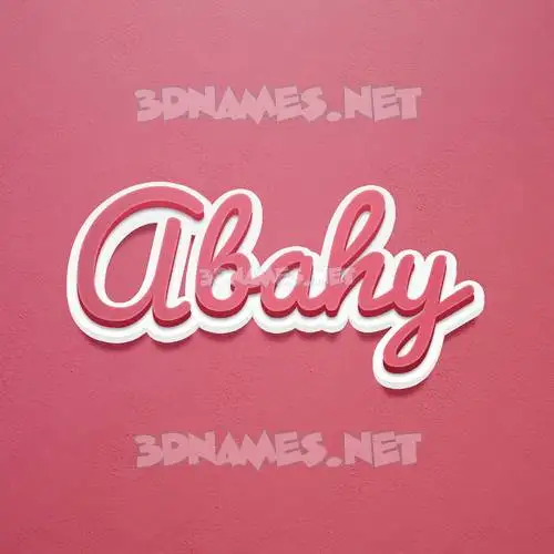 abahy in Red Scribble style - 3D name wallpaper