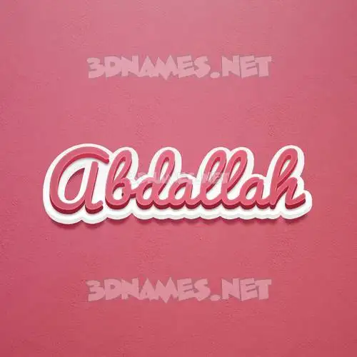 abdallah in Red Scribble style - 3D name wallpaper