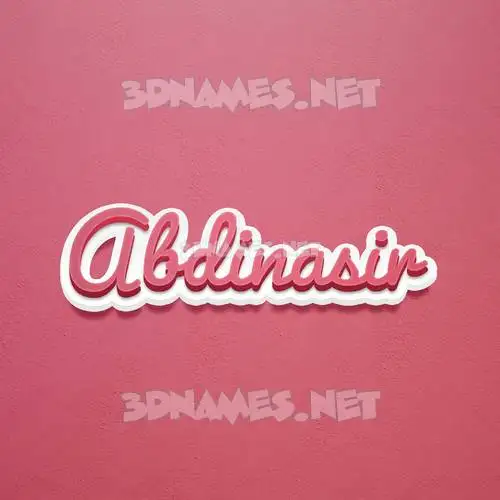 abdinasir in Red Scribble style - 3D name wallpaper