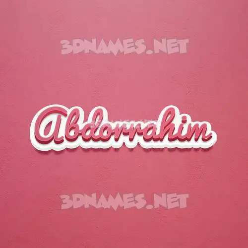 abdorrahim in Red Scribble style - 3D name wallpaper
