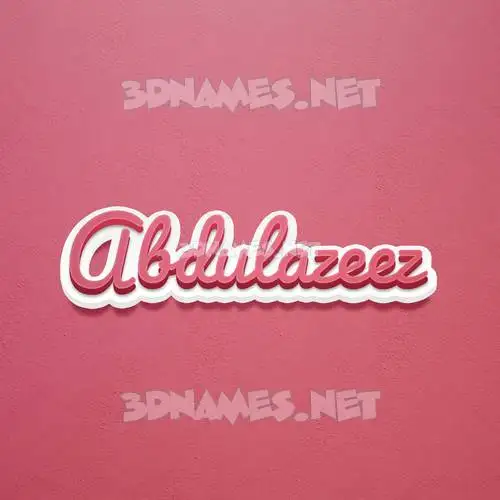 abdulazeez in Red Scribble style - 3D name wallpaper