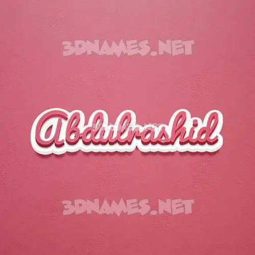 abdulrashid in Red Scribble style - 3D name wallpaper
