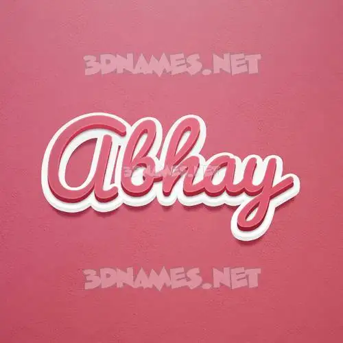 abhay in Red Scribble style - 3D name wallpaper