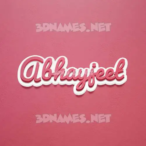 abhayjeet in Red Scribble style - 3D name wallpaper