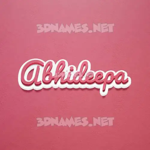 abhideepa in Red Scribble style - 3D name wallpaper