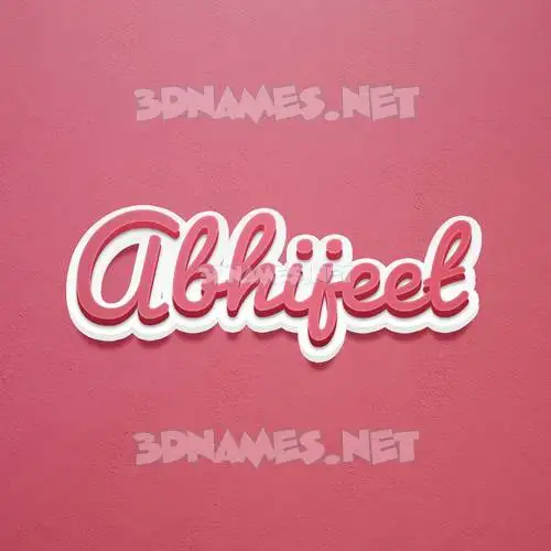 abhijeet in Red Scribble style - 3D name wallpaper