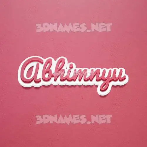 abhimnyu in Red Scribble style - 3D name wallpaper