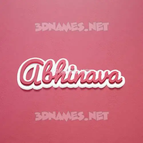 abhinava in Red Scribble style - 3D name wallpaper