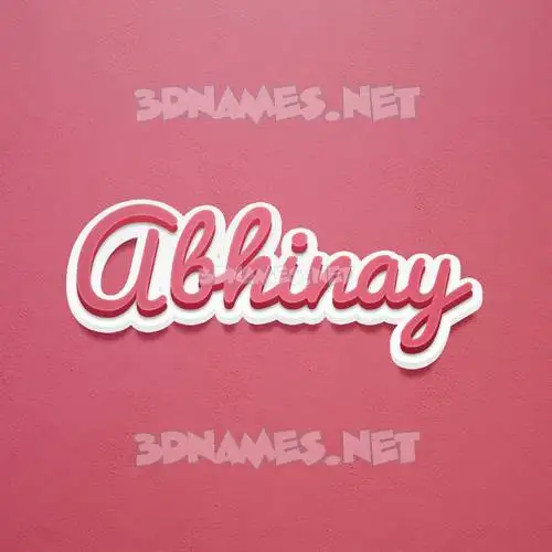 abhinay in Red Scribble style - 3D name wallpaper