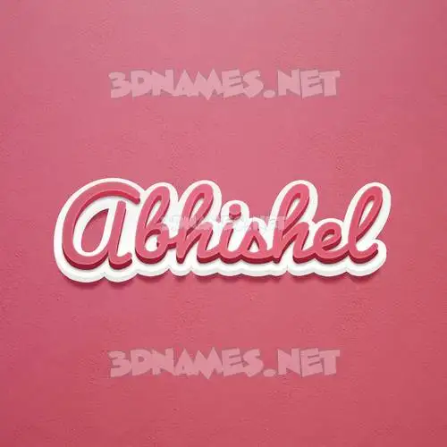 abhishel in Red Scribble style - 3D name wallpaper