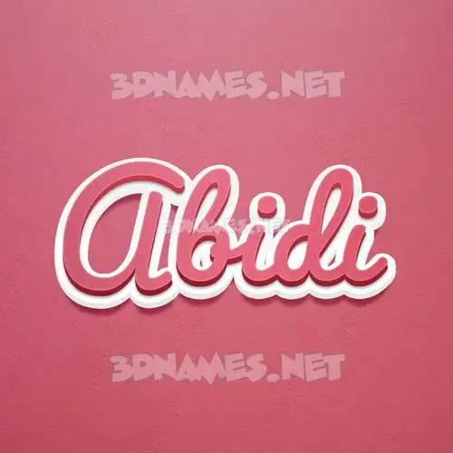 abidi in Red Scribble style - 3D name wallpaper