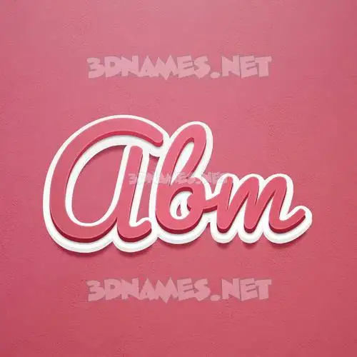 abm in Red Scribble style - 3D name wallpaper