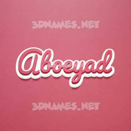 aboeyad in Red Scribble style - 3D name wallpaper