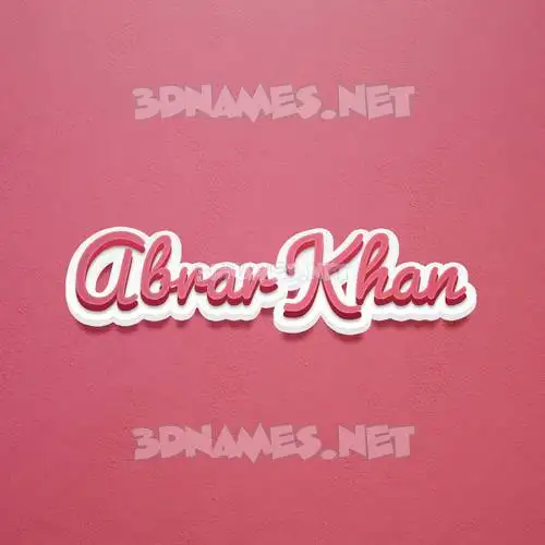 abrar khan in Red Scribble style - 3D name wallpaper