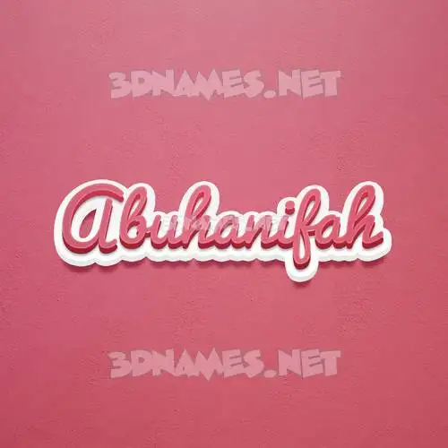 abuhanifah in Red Scribble style - 3D name wallpaper