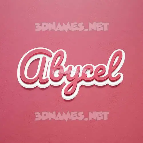 abycel in Red Scribble style - 3D name wallpaper