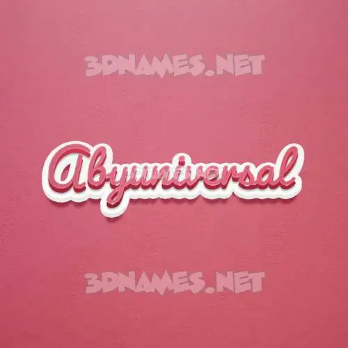 abyuniversal in Red Scribble style - 3D name wallpaper abyuniversal in Red Scribble style - 3D name wallpaper