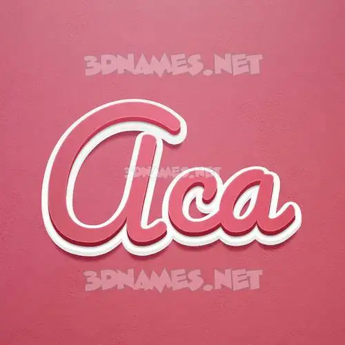 aca in Red Scribble style - 3D name wallpaper