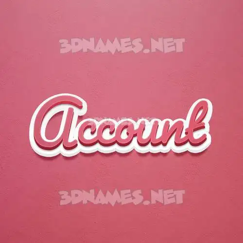 account in Red Scribble style - 3D name wallpaper