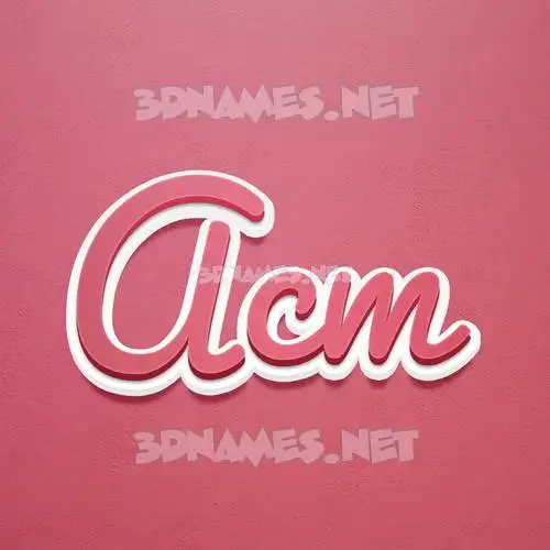 acm in Red Scribble style - 3D name wallpaper