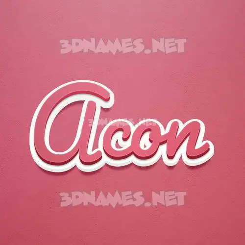 acon in Red Scribble style - 3D name wallpaper