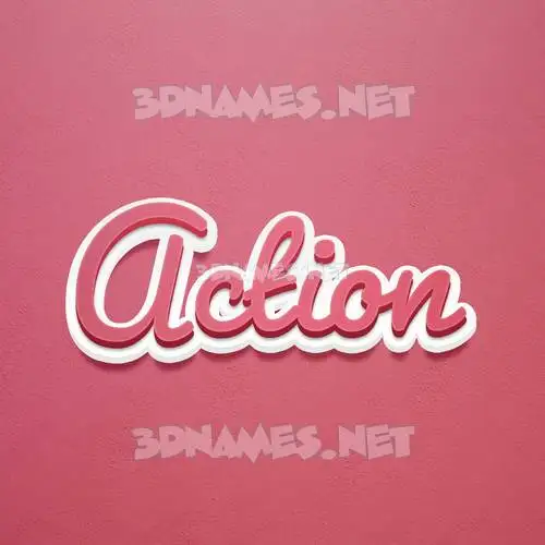 action in Red Scribble style - 3D name wallpaper action in Red Scribble style - 3D name wallpaper