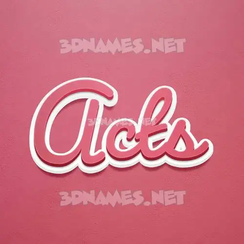 acts in Red Scribble style - 3D name wallpaper