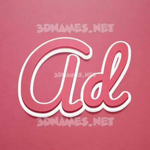 ad in Red Scribble style - 3D name wallpaper