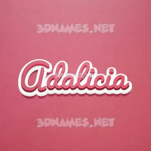 adalicia in Red Scribble style - 3D name wallpaper