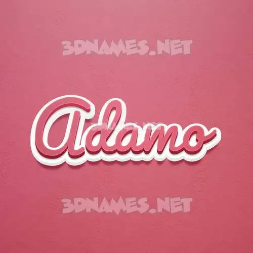 adamo in Red Scribble style - 3D name wallpaper