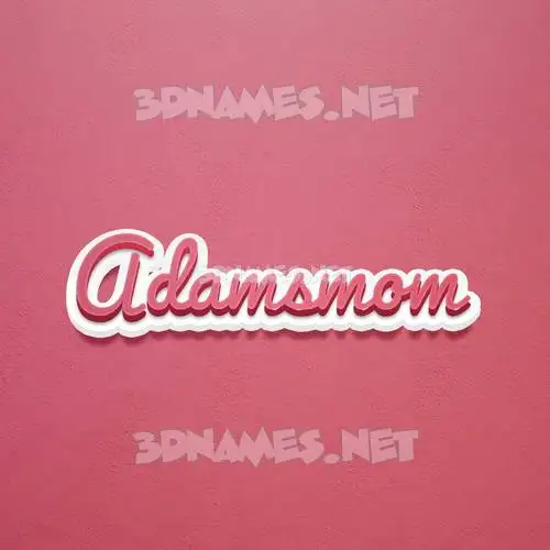 adamsmom in Red Scribble style - 3D name wallpaper