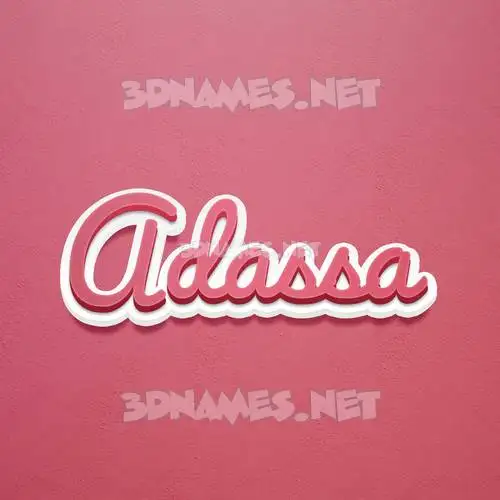 adassa in Red Scribble style - 3D name wallpaper