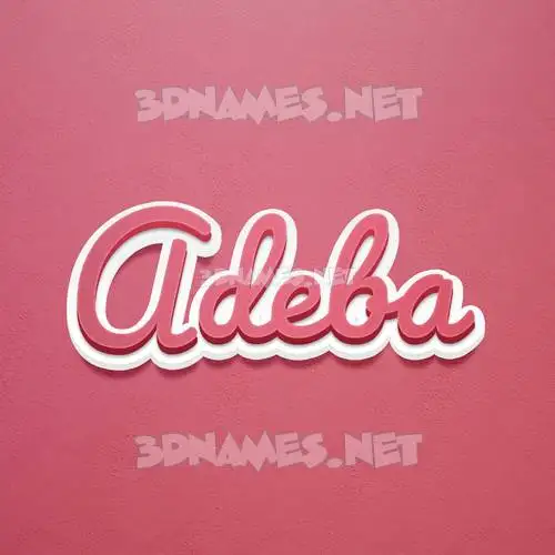 adeba in Red Scribble style - 3D name wallpaper