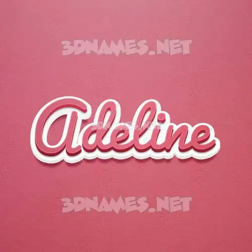 adeline in Red Scribble style - 3D name wallpaper